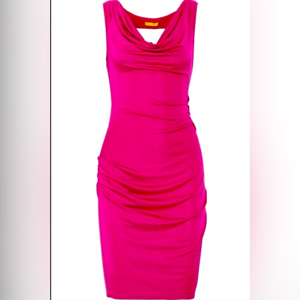 Catherine Malandrino Pink Sleeveless sheath Dress; Size P; Silk/Nylon blend